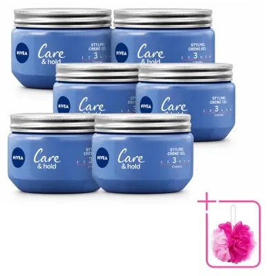 Zdjęcie produktu dla 6 sztuk żelu-kremu do stylizacji włosów NIVEA Care & Hold - 150 ml - zestaw ekonomiczny