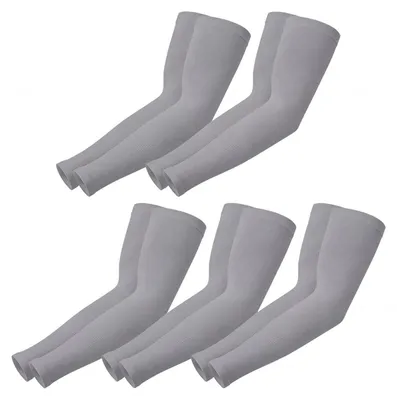 Immagine prodotto di 5 paia di bracciali protettivi anti-UV, traspiranti e rinfrescanti, color grigio