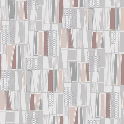 Immagine prodotto di Carta da parati Borastapeter motivo geometrico grigio e terracotta - 660037 - 53 cm x 10,05 m