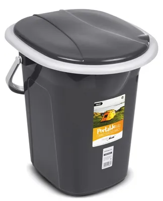 Image de Toilettes de camping portables - Modèle GB320 - Seau de toilette - 19 litres - Plastique - Anthracite