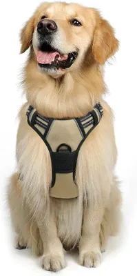 Produktbild von Famanu Hundegeschirr für mittelgroße Hunde, anti-Zug, verstellbar, atmungsaktiv, reflektierende Streifen
