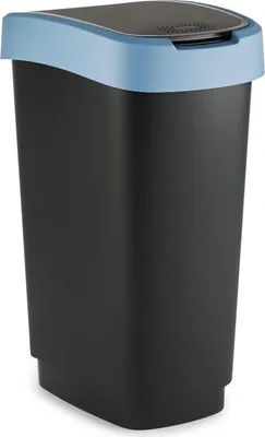 Image de Rotho poubelle 50 L Twist - Swing seau 40,1 x 29,8 x 60,2 cm - poubelle plastique - poubelle - fonction basculante ou rabattable