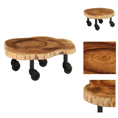 Immagine prodotto di vidaXL Tavolino in legno massiccio di acacia 60 x 55 x 25 cm - Tavolini da caffè