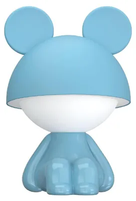 Produktbild von Luxus Europe - Nachtlampe Kinderzimmer Mouse Hellblau - Draadloos LED Nachtlampje Kinderen - USB-C Oplaadbaar