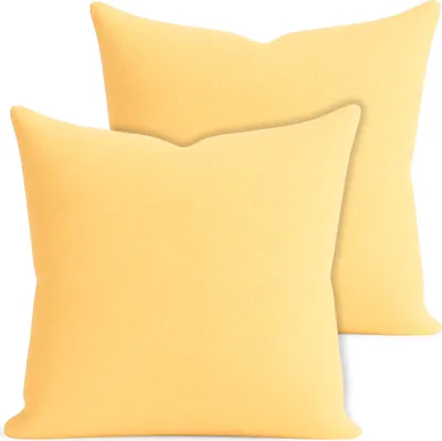 Produktbild von 2er Set Kissenhülle 40x40 cm gelb pflegeleicht mit Reißverschluss