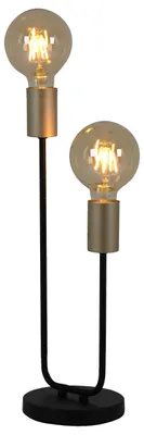 Produktbild von Tischleuchten - 2flg. Tischleuchte "MODO" H: 45,3cm, Tischlampe im Industrial Style, aus Metall in schwarz, 45,3 cm hoch, Ø 14 cm, E27-Fassung – Schnurschalter