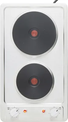 Produktbild von PKM EB-DKF-2, Schwarz, Grau, Integriert, Versiegelte Platte, Edelstahl, 2 Zone(n), 2 Zone(n)