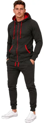Produktbild von Herren Freizeitanzug Jogginganzug Sweatwear 704   Antra-Rot M