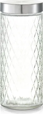 Produktbild von Zeller Vorratsglas "Raute" mit Metalldeckel, Ø11 x 27,5 cm, 19693