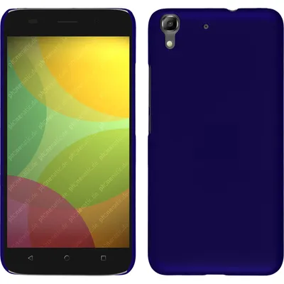 Produktbild von PhoneNatic Case kompatibel mit Huawei Honor 4A - Hülle blau gummiert Hard-case + 2 Schutzfolien