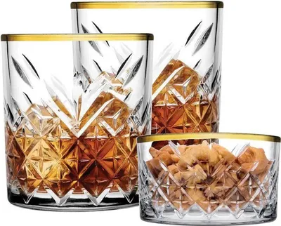 Produktbild von Pasabahce Timeless Golden Touch 3 teilig