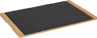 Zdjęcie produktu dla TACA Rio Z BAMBUSA I ŁUPKA 45 x 30 cm czarna/naturalna