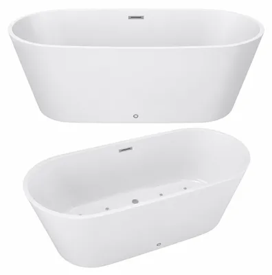 Zdjęcie produktu dla Wanna Łazienkowa Jupiter +  a funkcją masażu POWIETRZNEGO 170 x 80 cm wolnostojąca Akrylowa LED Jacuzzi HYDROMASAŻ