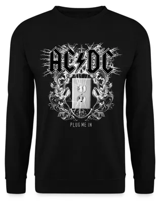 Produktbild von Spreadshirt AC/DC Logo Plug Me In Videoalbum Uni Pullover, XXL, Schwarz