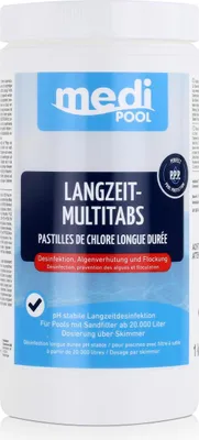 Produktbild von mediPOOL Langzeit-Multitabs 1kg - Algenverhütung und Flockung (1er Pack)