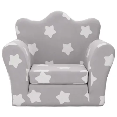 Produktbild von "2026 Aktion"Sofa Baby - Kinder-Schlafsofa - Minisofa - für Kinder Hellgrau Sterne Weich Plüsch DEMöbel 7330716