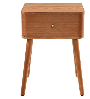 Image de CALICOSY - Chevet 1 tiroir avec façades aux bords arrondis L42 cm - KARL