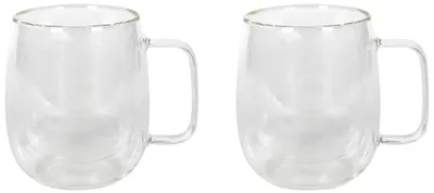 Productafbeelding van Cookinglife Dubbelwandige Latte macchiato- / theeglazen met oor - 400 ml - 2 Stuks
