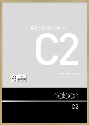 Produktbild von nielsen Aluminium Bilderrahmen C2, 42x59,4 cm (A2), Struktur Gold Matt