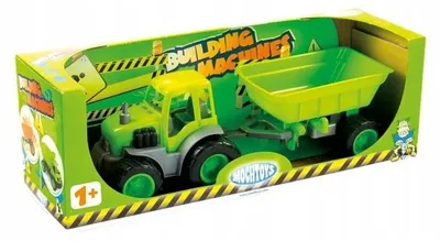 Produktbild von MOCHTOYS Traktor mit Anhänger Gummiräder 10174