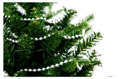 Produktbild von Perlenkette bruchfest, langlebig 10 m Silber Weihnachtsdekoration