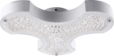 Produktbild von LED Deckenlampe, Kristalle, Glas, weiß, Metall, L 37 cm