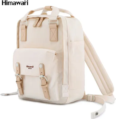 Immagine prodotto di Himawari | zaino da donna, con scomparto per laptop e cinghie regolabili, beige, 28x38x15 cm