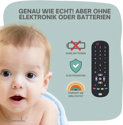 Produktbild von Baby Fernbedienung, Beißring, 100% Silikon, BPA-frei, sicher für Kinder