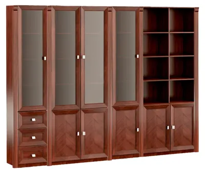 Produktbild von Schicker Brauner Büroschrank Massivolz Möbel Schlafzimmer Einrichtung