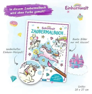 Produktbild von Trötsch Zaubermalbuch Einhornwelt