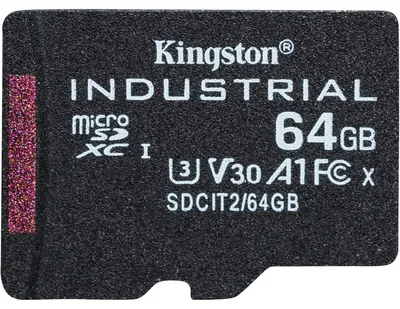 Produktbild von Kingston Industrial - Flash-Speicherkarte - 64 GB - A1 / Video Class V30 / UHS-I U3 / Class10 - microSDXC UHS-I