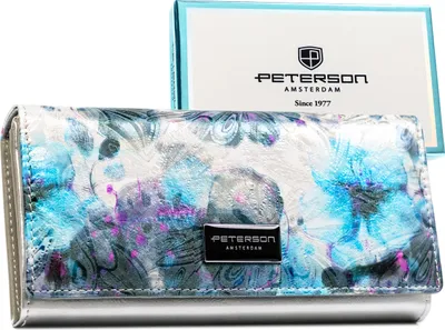 Obrázok produktu pre Peterson dámska peňaženka RFID modrá multicolor 18,5 cm