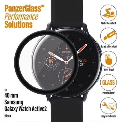 Obrázek produktu pro PanzerGlass 7206, Ochranná fólie, Chytré hodinky, Průhledná, Samsung, Samsung - Galaxy Watch Active 2 40mm, Temperované sklo, Polyethylentereftalát (PET)