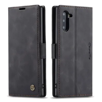 Obrázek produktu pro Galaxy Note 10 Pouzdro, RetroPolyuretanKožené Pouzdro, Kapsy na Karty, Magnetické Uzavírání, Pouzdro s Funkcí Stojánku pro Samsung Galaxy Note 10 černé