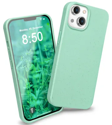 Produktbild von Hülle für iPhone 14, Nachhaltiges Öko Case Umweltfreundlich Natur Eco Cover Türkis