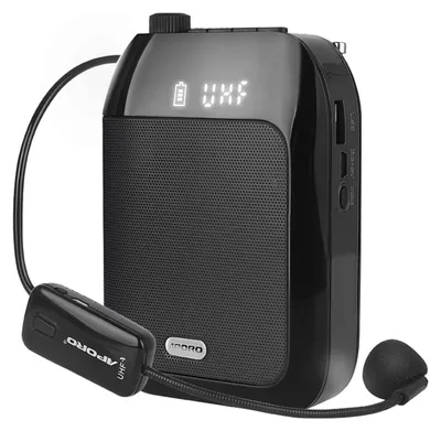 Produktbild von Tragbarer Sprachlautsprecherverstärker für Lehrer mit kabellosem Mikrofon, Headset-Bund, wiederaufladbar, persönliche BT-Unterstützung, Musikaufnahme, UKW-Radio, Klassenzimmer, Besprechung, Schulung, Reiseleiter, Werbeaktionen, Singen