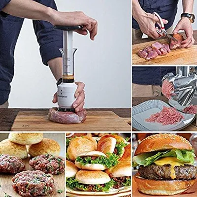Produktbild von Fleischhammer - Marinade Tenderizer Nadelinjektor Steaks Geschmackspritze Küchenwerkzeug
