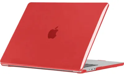 Produktbild von Mobigear Glänzende Schutzhülle für MacBook Air 15 Zoll (2023-2026), Hartschale, MacBook Case - Rot - Modell A2941 / A3114 / A3241 / A3448