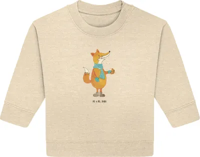 Produktbild von Mr. & Mrs. Panda Organic Baby Pullover Fuchs Keks 12. - 18. Monat - Natural Raw - Geschenk, Füchse, Bullover, Liebe, Winter, Weihnachten, Weihnachtlich, Frieren