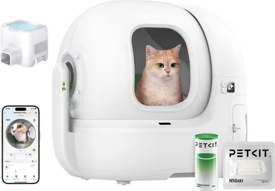 Produktbild von PETKIT Katzentoilette PUROBOT Max Pro mit Kamera, KI-Tracking, 76 L