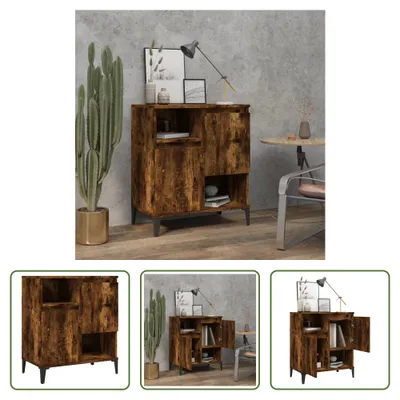 Produktbild von The Living Store Sideboard Räuchereiche 60x35x70 cm Holzwerkstoff