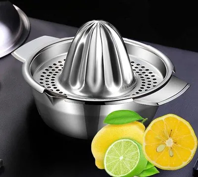 Produktbild von Famanu Zitruspresse Manuell Edelstahl Orange Saftpresse mit Behälter 412 ml
