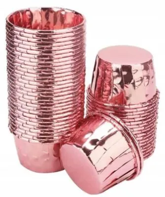 Produktbild von MTSidea Rosa Gold Papierförmchen für Muffins, 50 Stück