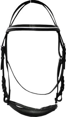 Produktbild von Trensenzaum mit hannov. Reithalfter  Zaum in Schwarz & F/S
