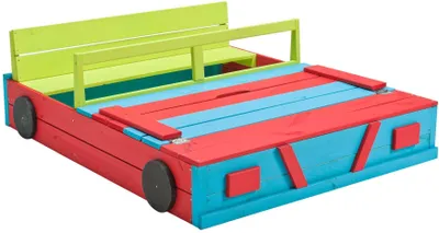 Produktbild von Sandkasten Auto 120x100x20cmimprägniert mehrfarbig