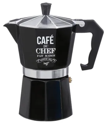 Produktbild von Secret de Gourmet Kaffeekocher Aluminium Kunststoff schwarz silber 18,5x16x10 cm