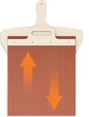 Produktbild von 55 x 35 cm Schuifbare Pizzaständer mit Griff - Antistickbeschichtung - für Selbstgemachte Pizzen und Brot