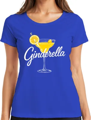 Produktbild von Ginderella Gin Cocktail Zitrone Olive Bar Karneval Fasching Party Damen T-Shirt, Blau, S