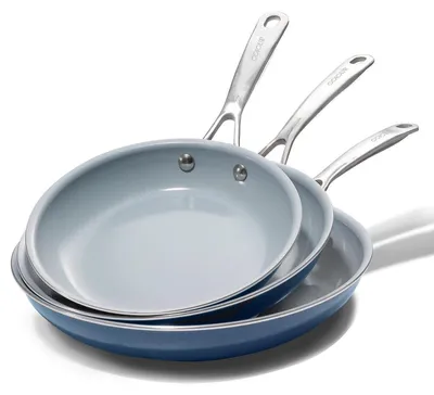 Produktbild von Pfannenset Keramik Induktion 20/24/28 cm Blau 3 Stück Frei