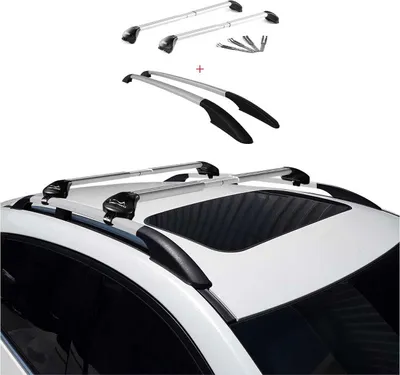Produktbild von Dachreling + Dachträger Satz für Ford Kuga 2012-2019 Alu Grau 4x